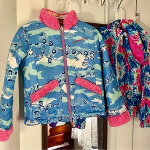 COPY - NWOT 5T Girls Obermeyer Lightweight Reversible Sherpa Puffer + Raincoat
